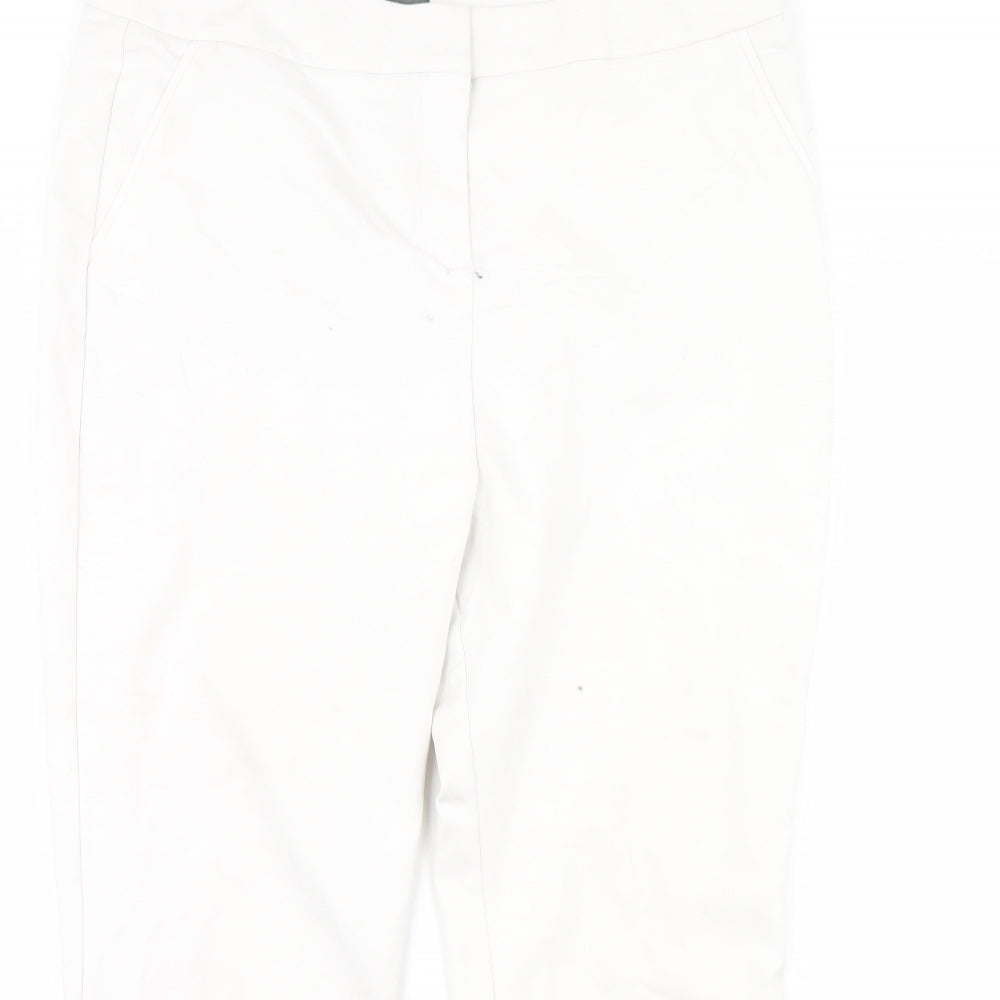 Womens UK Size 16 Papaya Regular Fit  White Trousers
