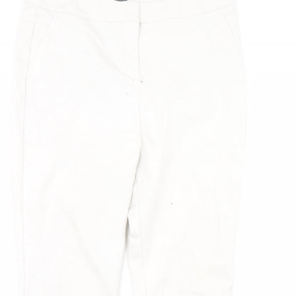 Womens UK Size 16 Papaya Regular Fit  White Trousers
