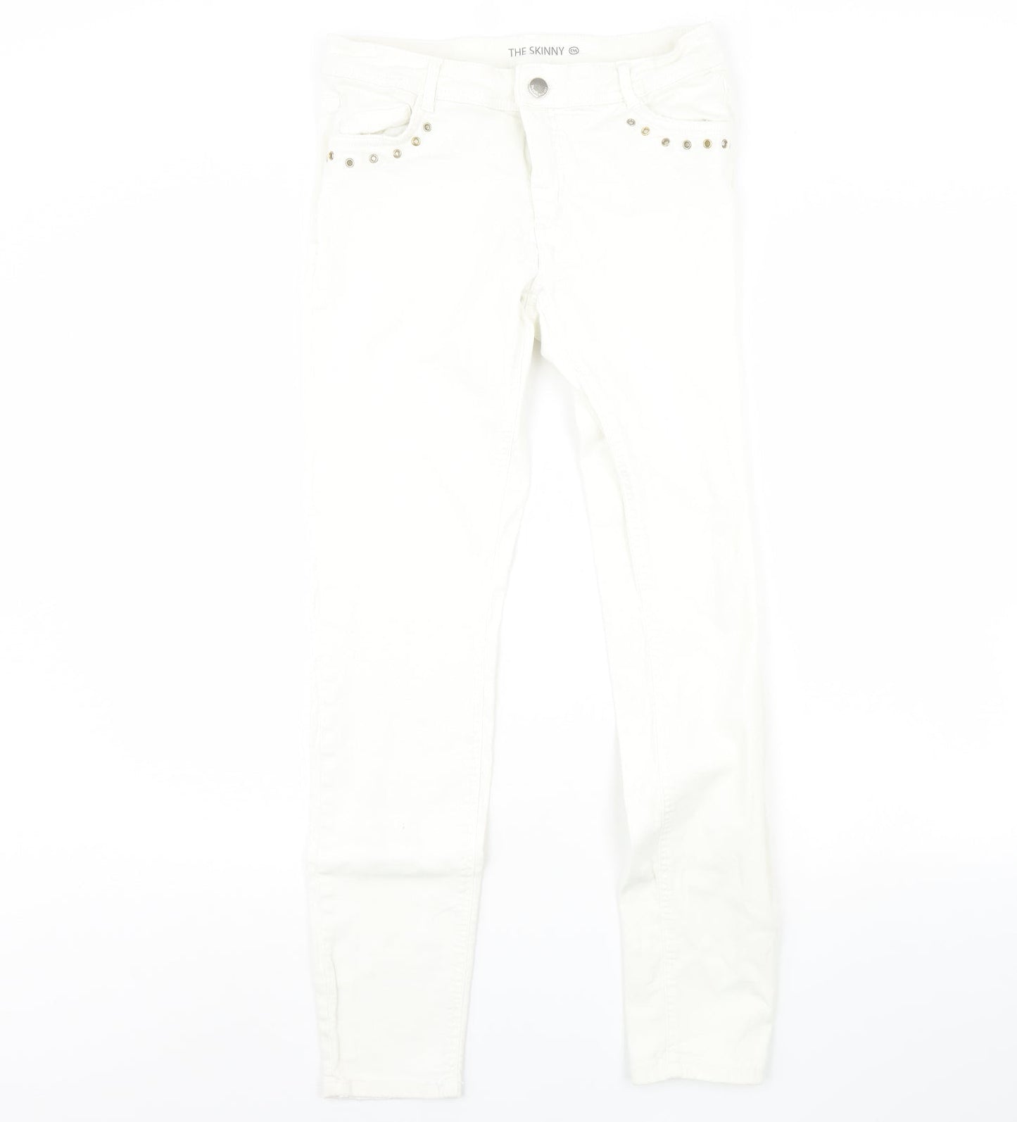 Yessica Womens White  Denim Skinny Jeans Size 8 L29 in