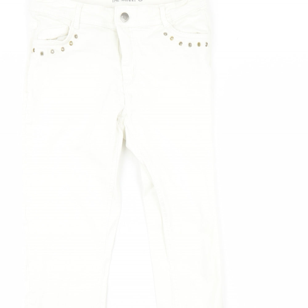 Yessica Womens White  Denim Skinny Jeans Size 8 L29 in