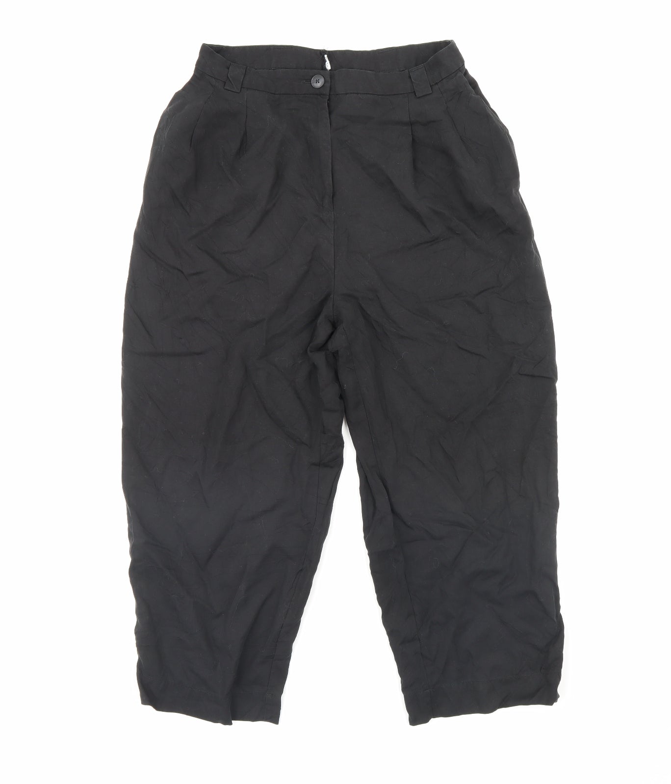 Womens UK Size 30 in Preworn Regular Fit  Black Trousers