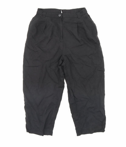Womens UK Size 30 in Preworn Regular Fit  Black Trousers