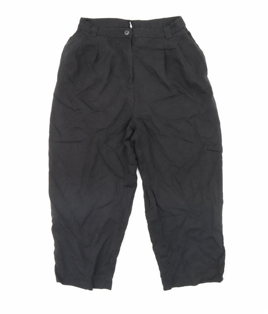 Womens UK Size 30 in Preworn Regular Fit  Black Trousers