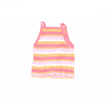 H&M Girls Multicoloured Striped  Cropped Tank Size 2 Years