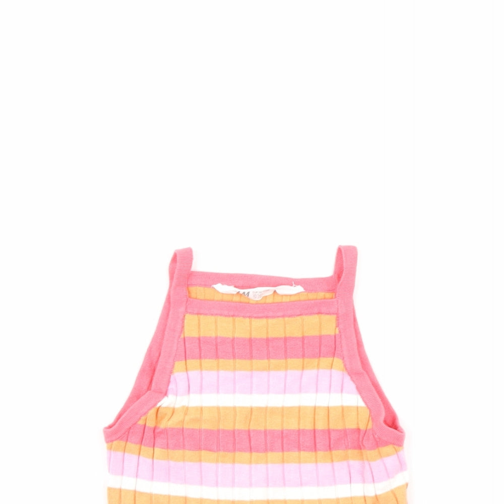 H&M Girls Multicoloured Striped  Cropped Tank Size 2 Years