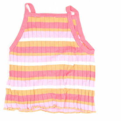 H&M Girls Multicoloured Striped  Cropped Tank Size 2 Years
