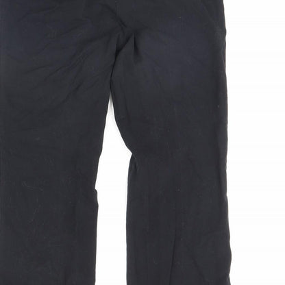 Womens UK Size 12 M&S Regular Fit Dress Pants Black Trousers