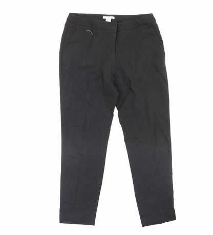 Womens UK Size 8 H&M Regular Fit Dress Pants Black Trousers