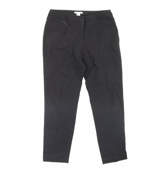 Womens UK Size 8 H&M Regular Fit Dress Pants Black Trousers