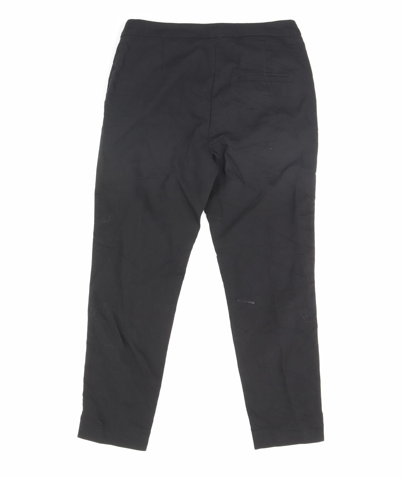 Womens UK Size 8 H&M Regular Fit Dress Pants Black Trousers