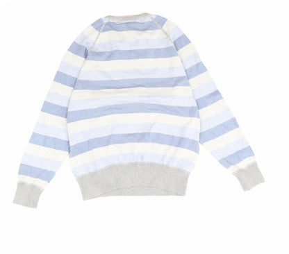 NEXT Mens Blue Striped  Pullover Jumper Size M