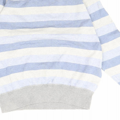 NEXT Mens Blue Striped  Pullover Jumper Size M