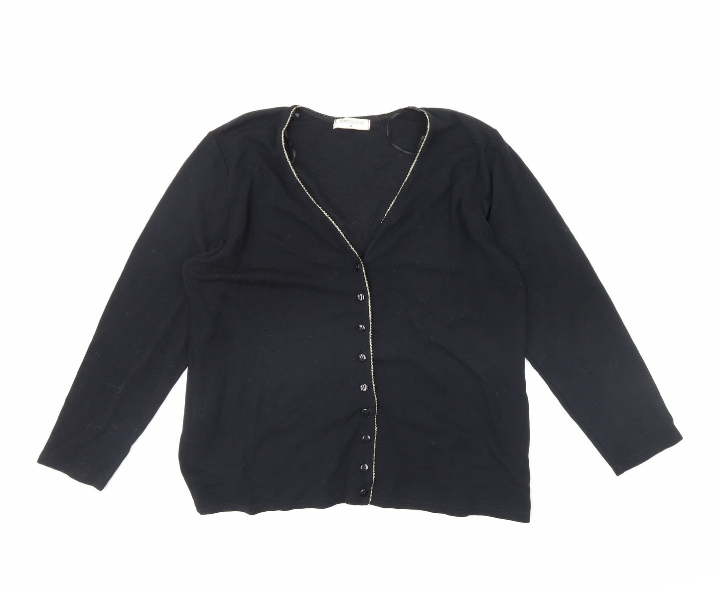 Womens UK Size M Bonmarché Black Cardigan Jumper