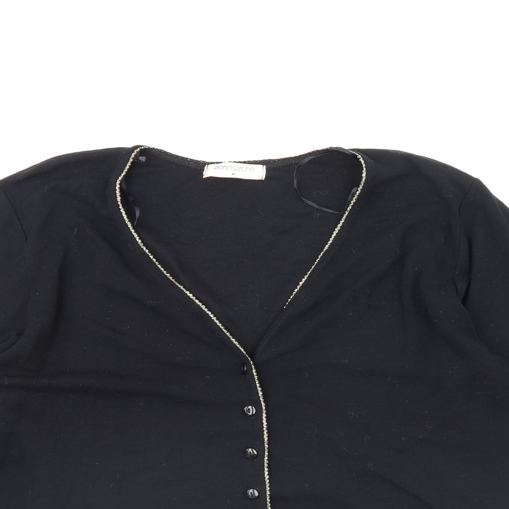 Womens UK Size M Bonmarché Black Cardigan Jumper