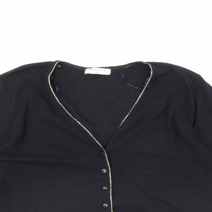 Womens UK Size M Bonmarché Black Cardigan Jumper