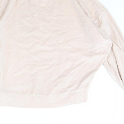 Topshop Womens Pink  Velour Pullover Jumper Size 8