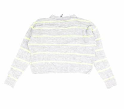 Womens UK Size S Divided Grey Pullover Jumper