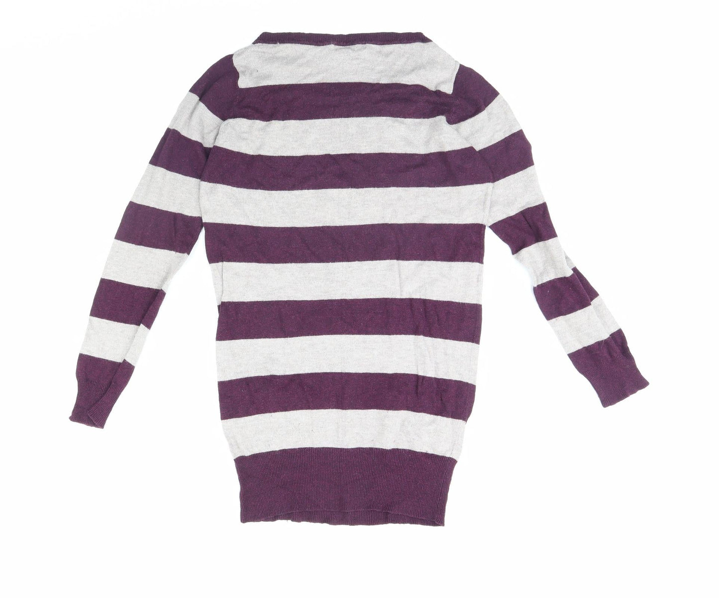 George Womens Grey Striped  Pullover Jumper Size 10