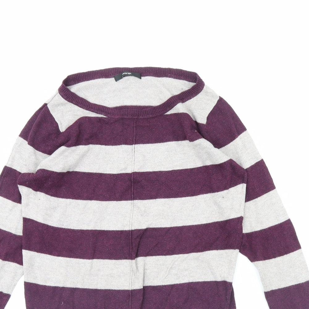 George Womens Grey Striped  Pullover Jumper Size 10
