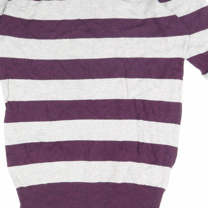 George Womens Grey Striped  Pullover Jumper Size 10