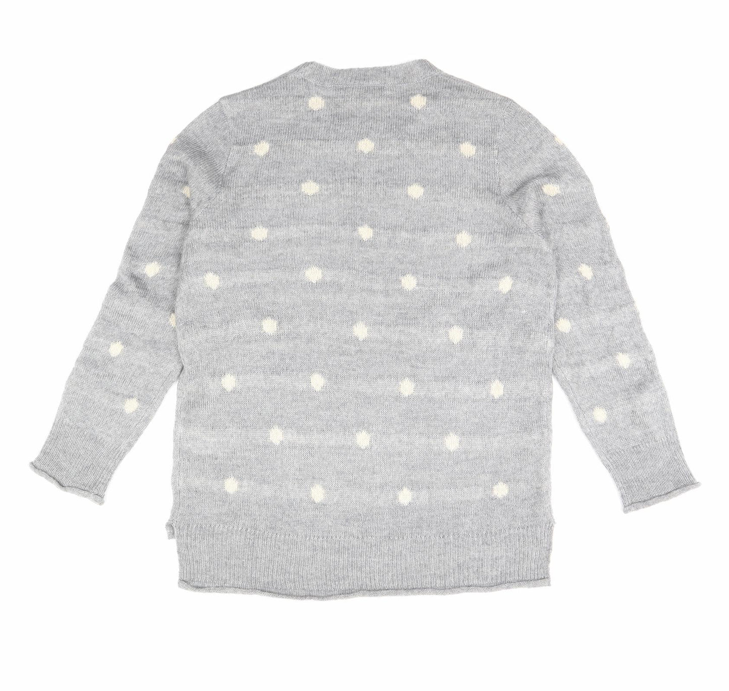 Aniston Womens Grey Polka Dot  Pullover Jumper Size 10