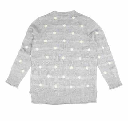 Aniston Womens Grey Polka Dot  Pullover Jumper Size 10