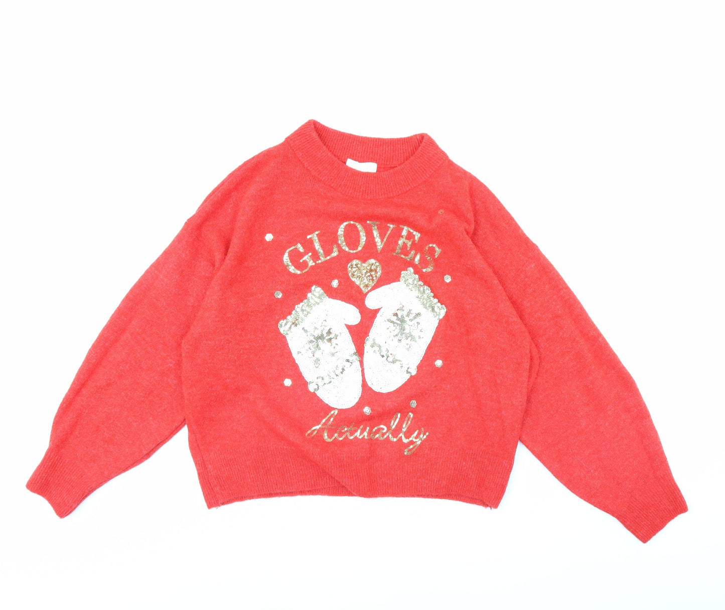 Womens UK Size M H&M Red Pullover Jumper