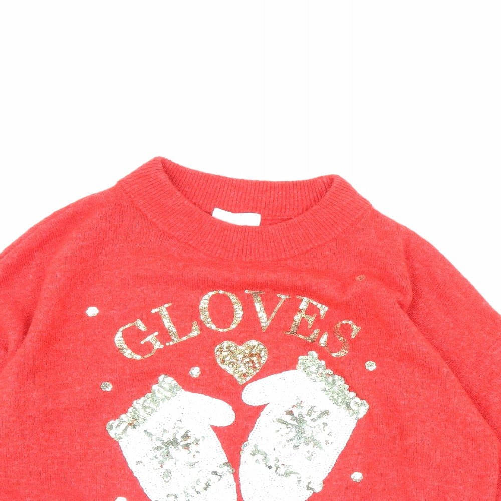 Womens UK Size M H&M Red Pullover Jumper
