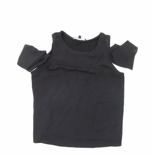 French Connection Womens Black   Basic Blouse Size L