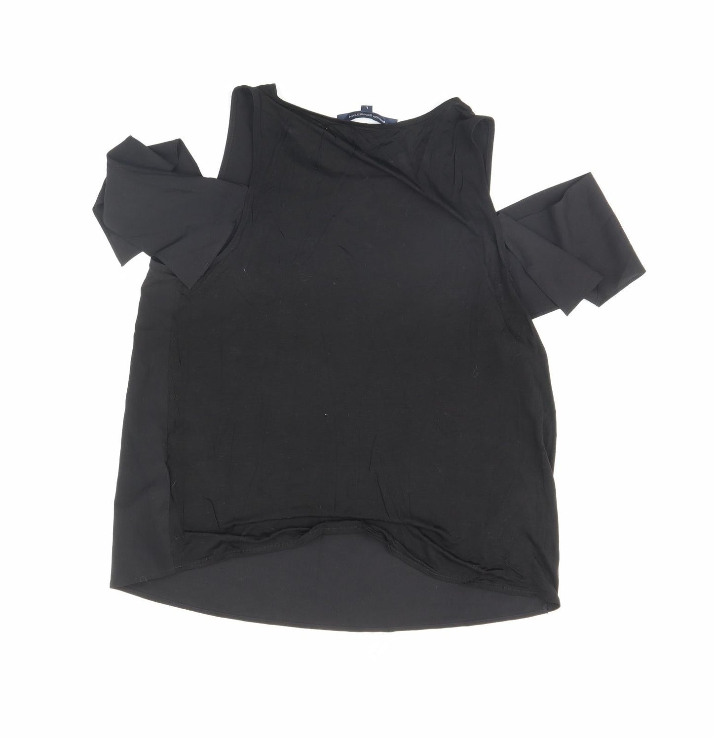 Womens UK Size L French Connection Black Basic Blouse