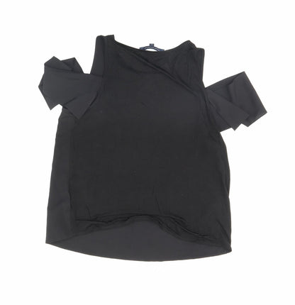 Womens UK Size L French Connection Black Basic Blouse