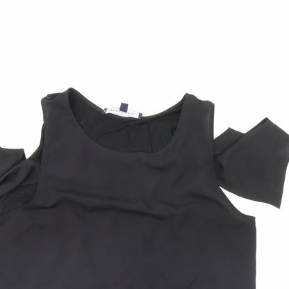 Womens UK Size L French Connection Black Basic Blouse