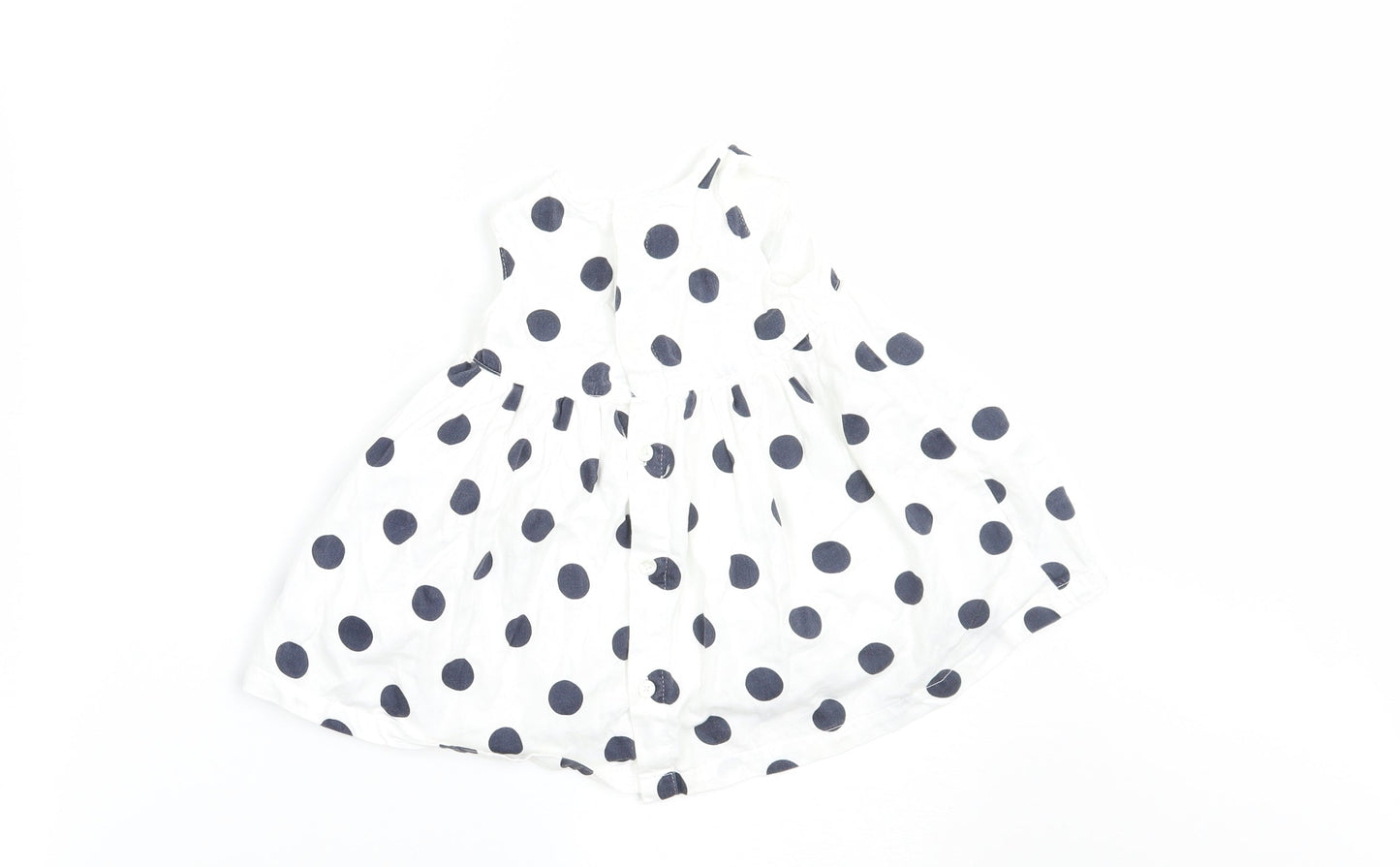mamas & papas Girls White Polka Dot  A-Line  Size 3-6 Months
