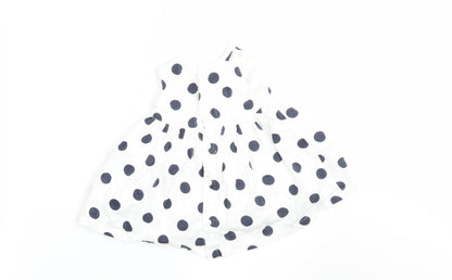 mamas & papas Girls White Polka Dot  A-Line  Size 3-6 Months