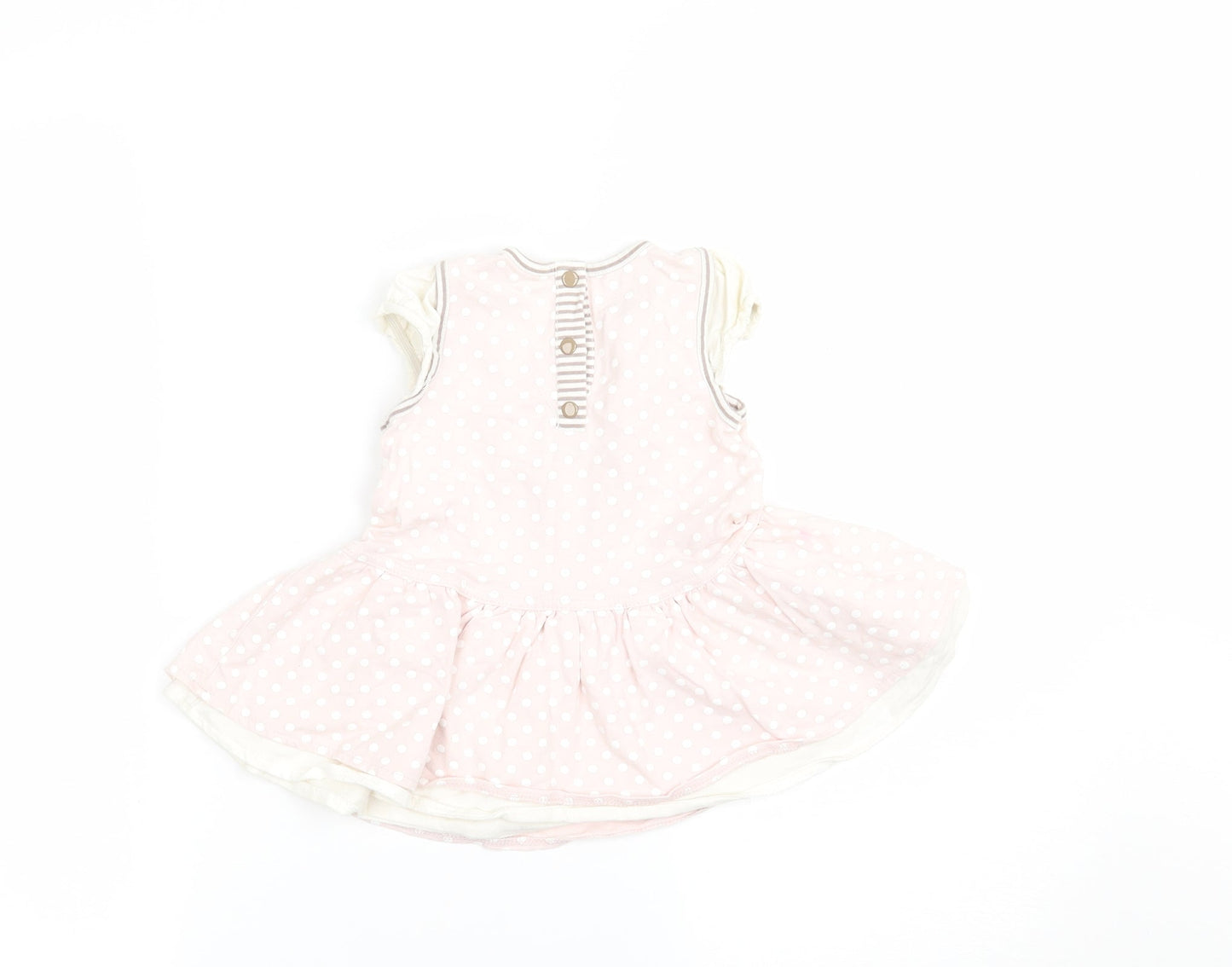 mamas & papas Girls Beige Polka Dot  A-Line  Size 6-9 Months