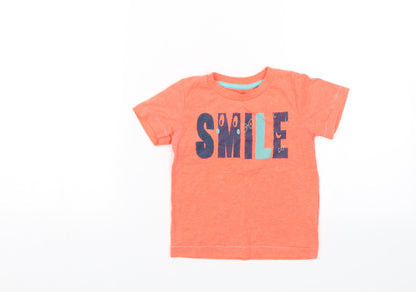 Mothercare Baby Red   Basic T-Shirt Size 18-24 Months  - Smile