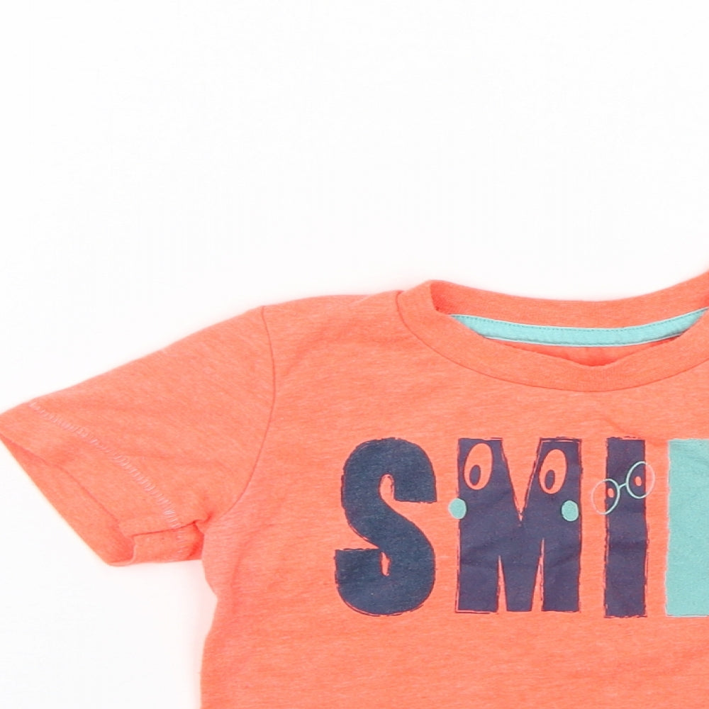 Mothercare Baby Red   Basic T-Shirt Size 18-24 Months  - Smile