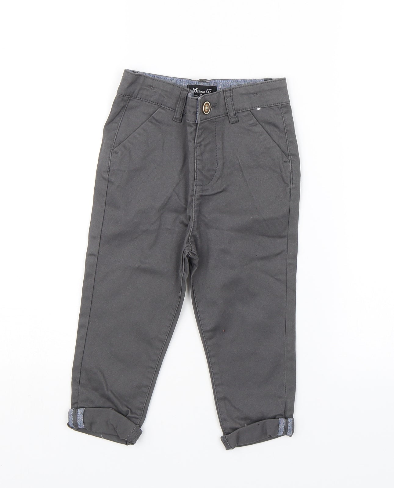 Denim Co. Baby Grey   Jogger Trousers Size 18-24 Months