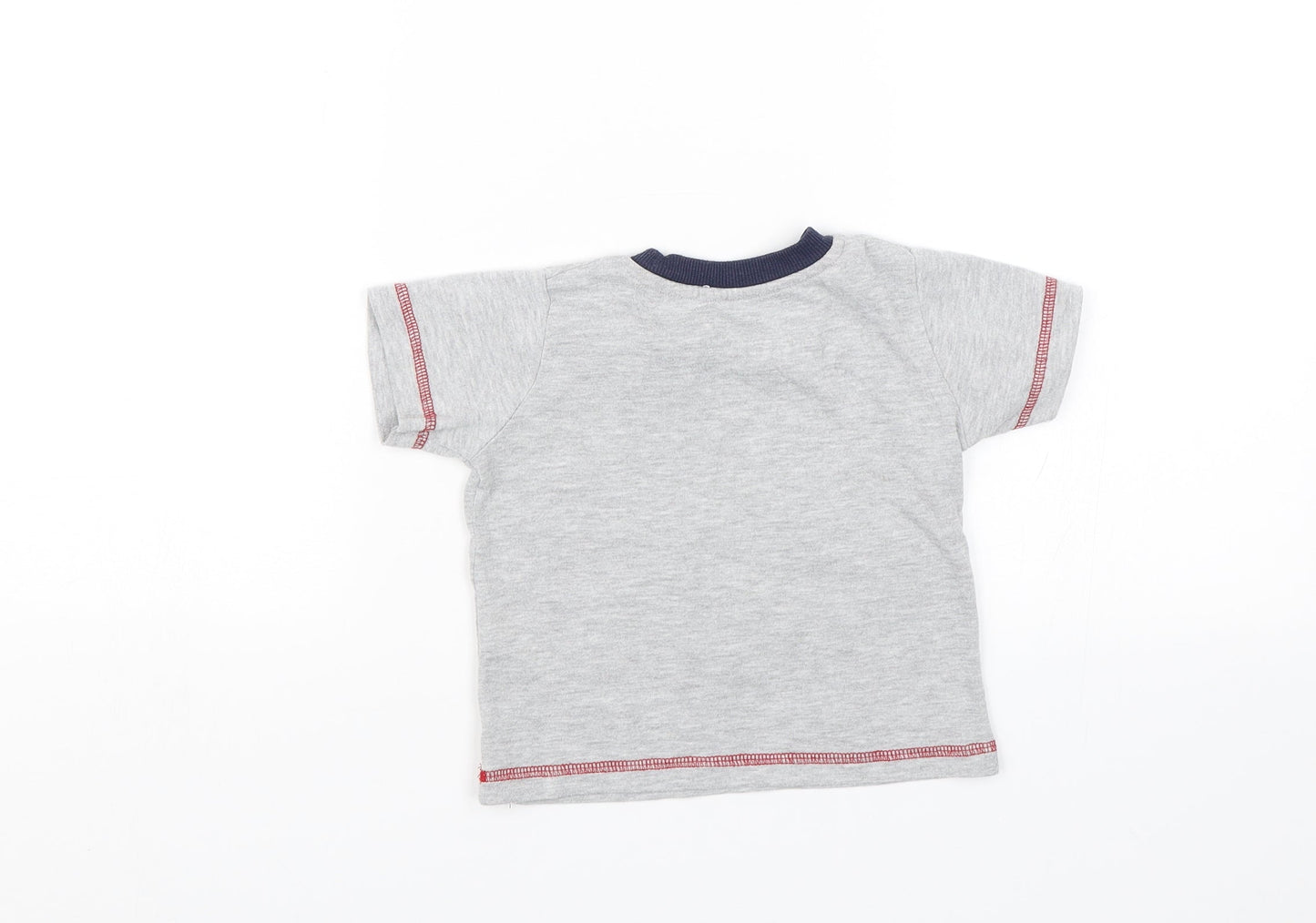 Matalan Baby Grey   Basic T-Shirt Size 9-12 Months  - Little striker