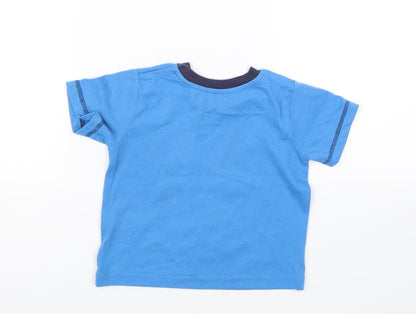 Matalan Baby Blue Solid   Pyjama Top Size 18-24 Months  - Shoot score sleep