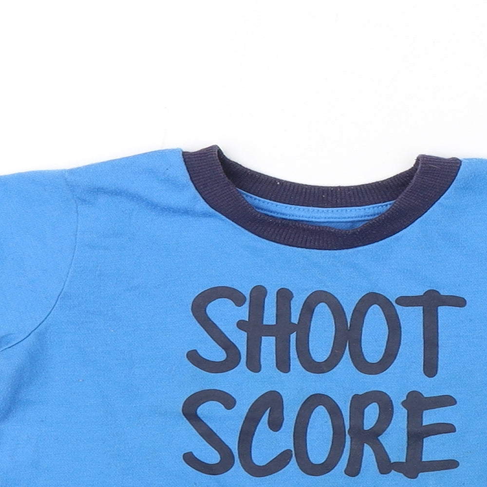 Matalan Baby Blue Solid   Pyjama Top Size 18-24 Months  - Shoot score sleep