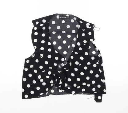 Womens UK Size 12 PRETTYLITTLETHING Black Basic Blouse