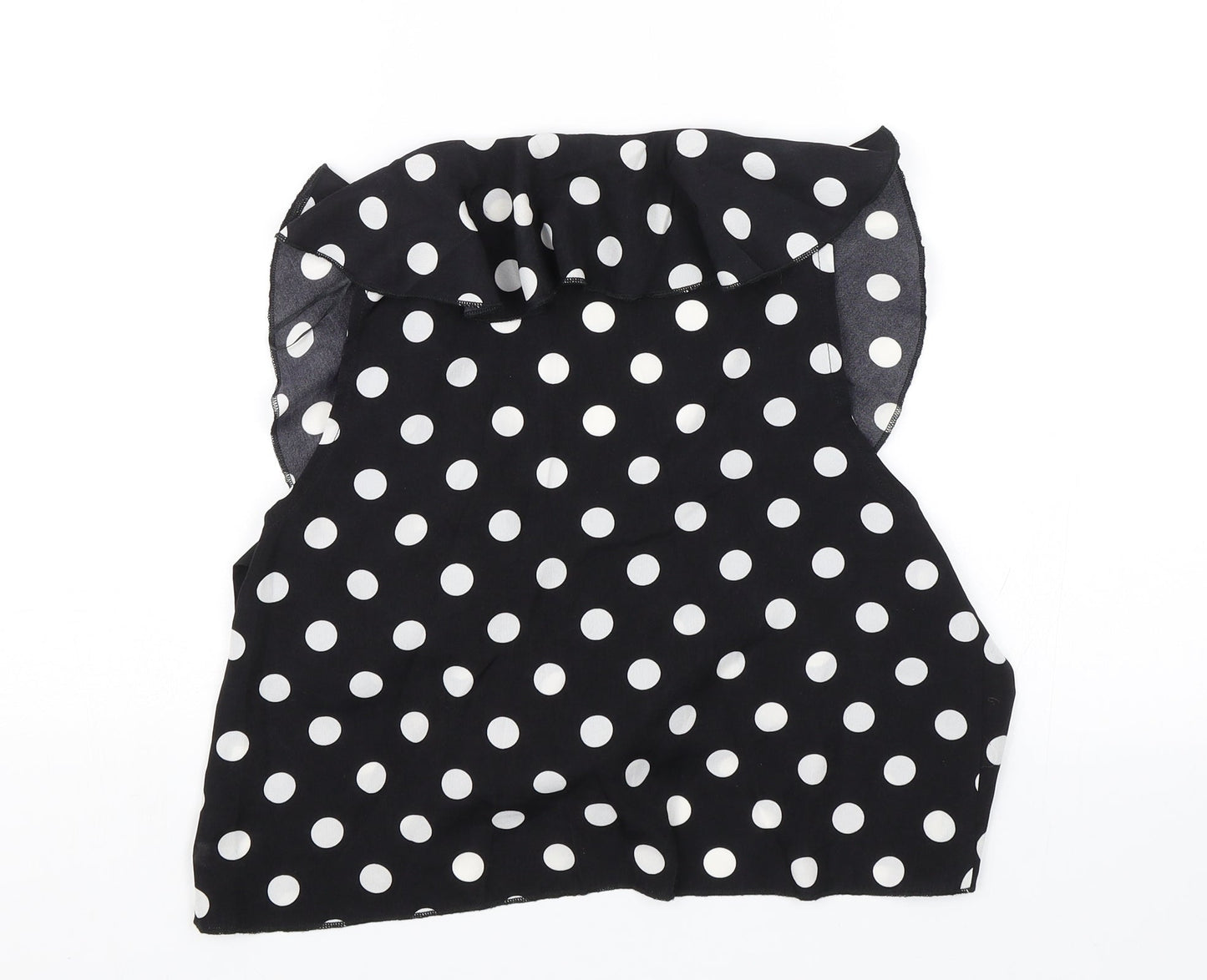 Womens UK Size 12 PRETTYLITTLETHING Black Basic Blouse