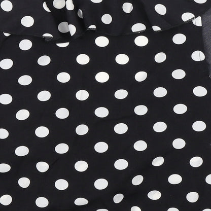 Womens UK Size 12 PRETTYLITTLETHING Black Basic Blouse
