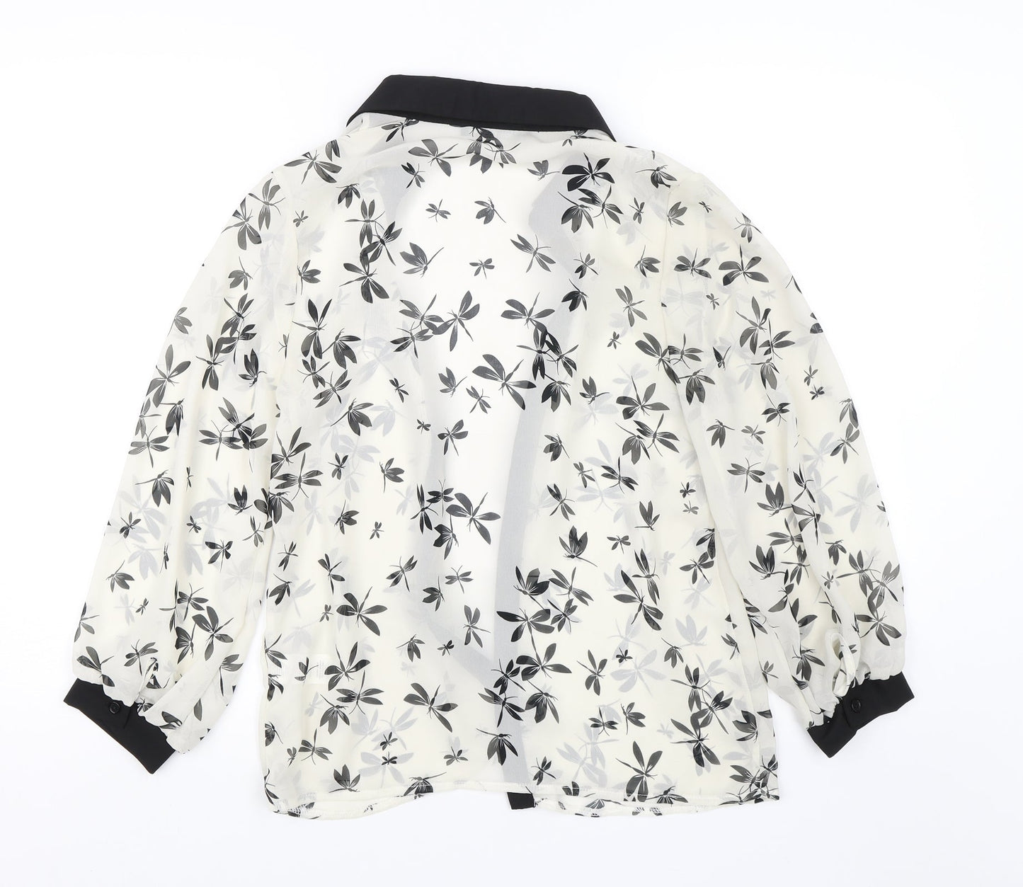 Womens UK Size 10 Atmosphere Black Basic Button-Up