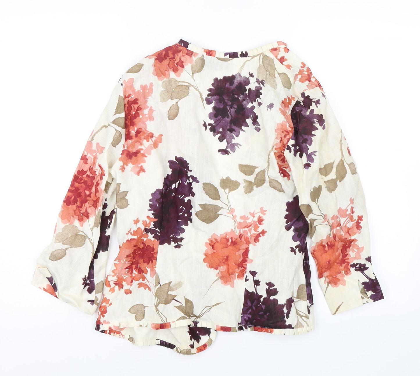 Alex & Co Womens Beige Floral  Jacket  Size 10