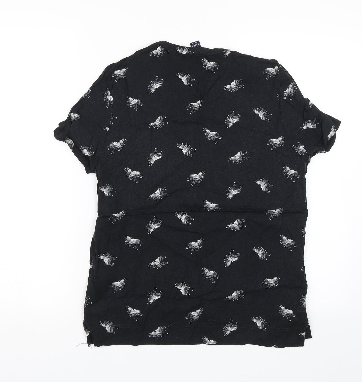 Womens UK Size XS Gap Black Basic T-Shirt