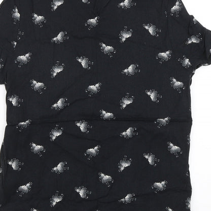 Womens UK Size XS Gap Black Basic T-Shirt