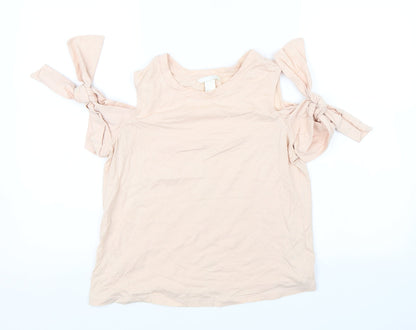Womens UK Size S H&M Pink Basic Blouse