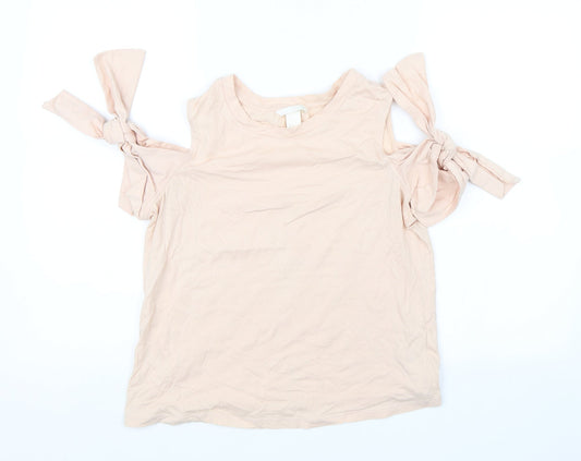 Womens UK Size S H&M Pink Basic Blouse
